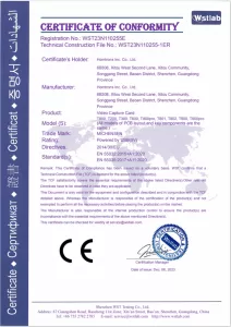 HOMTRONS PRODUCT - CE