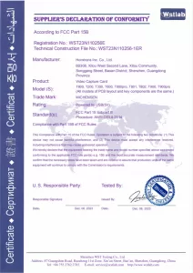 HOMTRONS PRODUCT - FCC